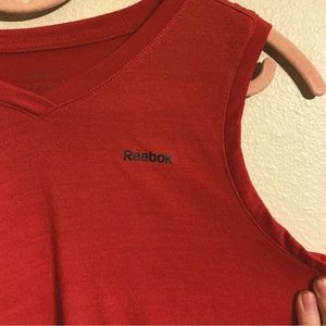 Red Reebok tank top
